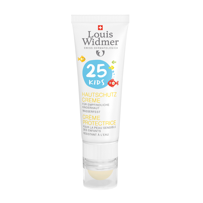 Image of Louis Widmer Kids Skin Protection Cream SPF25 - Zonder Parfum - 25ml + Lipstick SPF50 