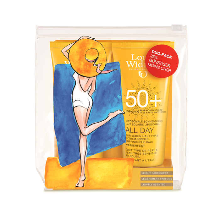 Image of Louis Widmer Sun All Day SPF50+ Zonnemelk - Licht Geparfumeerd - Duopack 2x100ml 