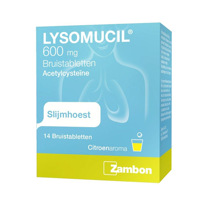 Image of Lysomucil 600mg 14 Bruistabletten 