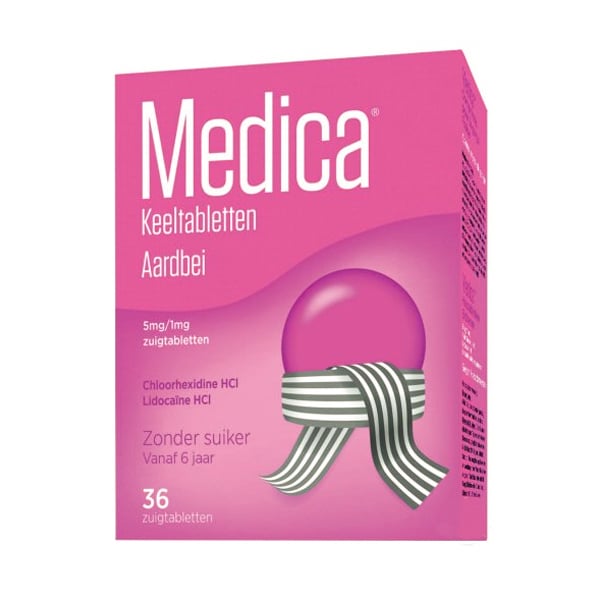 Image of Medica Aardbei 36 Keeltabletten