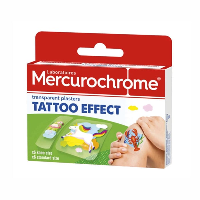 Image of Mercurochrome Tattoo Effect Pleisters 12 Stuks 