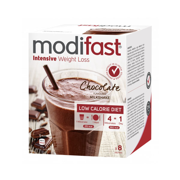 Image of Modifast Intensive Milkshake Chocolade 8x55g