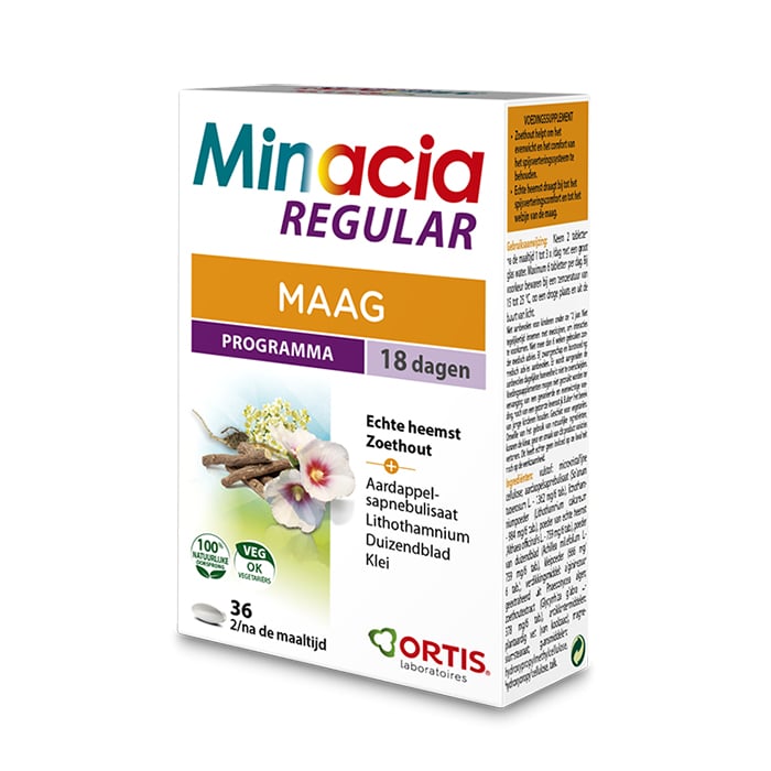 Image of Ortis Minacia Regular Spijsvertering 36 Tabletten
