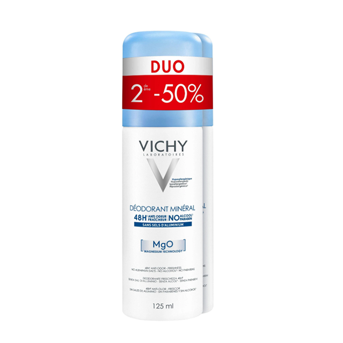 Image of Vichy Deodorant Spray Mineraal 48u Promo Duo 2e -50% 2x125ml 