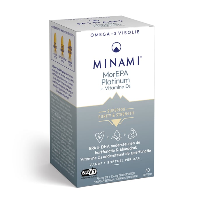 Image of Minami MorEPA Platinum Smart Fats + Vitamine D3 60 Softgels 