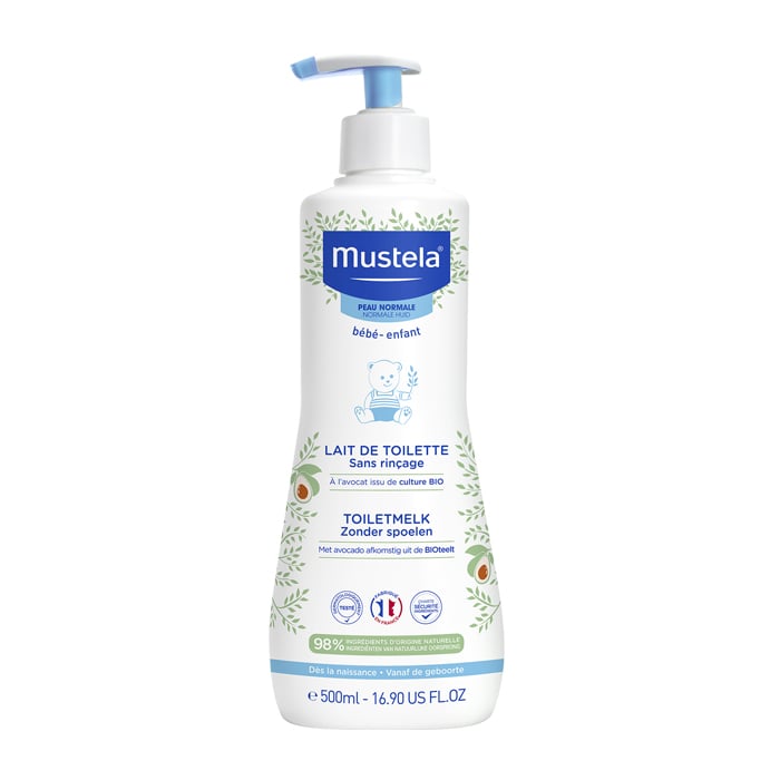 Image of Mustela Bébé Toiletmelk Zonder Spoelen - Normale Huid 500ml 