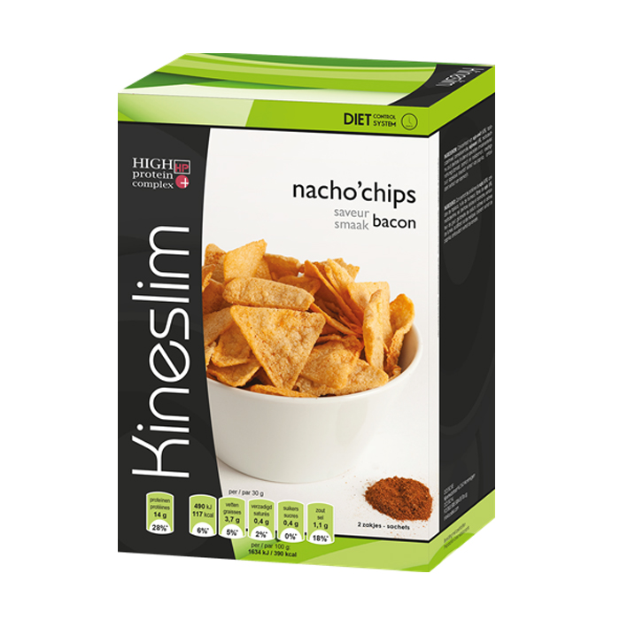 Image of Kineslim Nacho&#039;Chips Bacon 2 Zakjes 