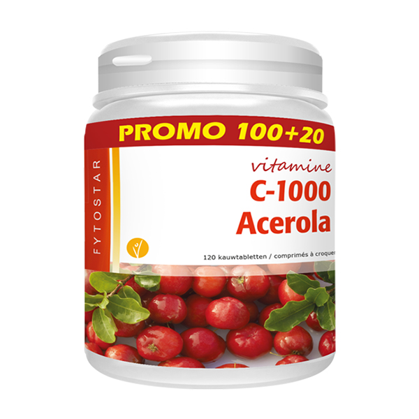 Image of Fytostar Vitamine C 1000 Acerola Promo 100 Tabletten + 20 GRATIS