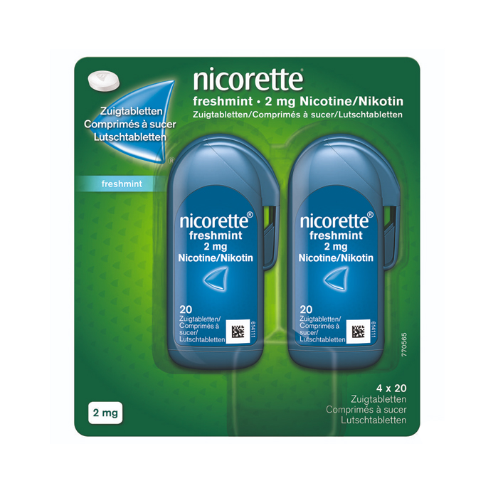 Image of Nicorette Freshmint 2mg 4x20 Zuigtabletten