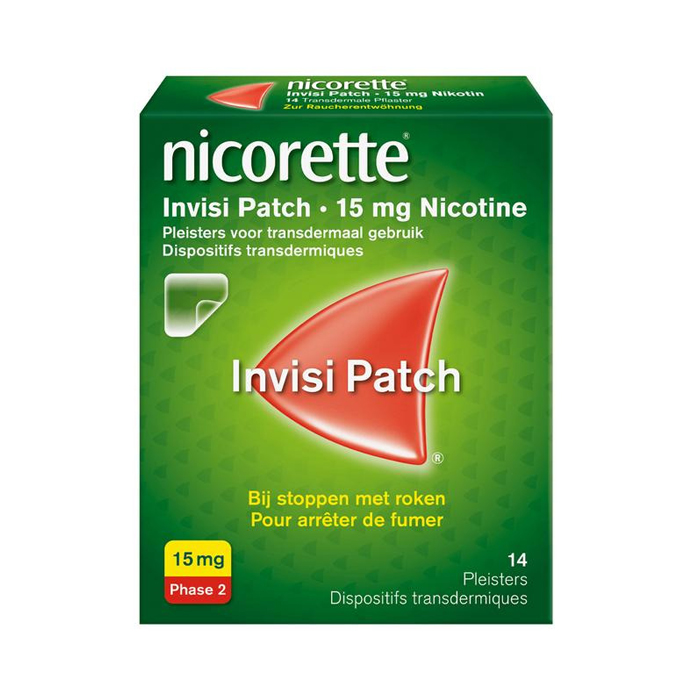 Image of Nicorette Invisi Patch 15mg 14 Pleisters