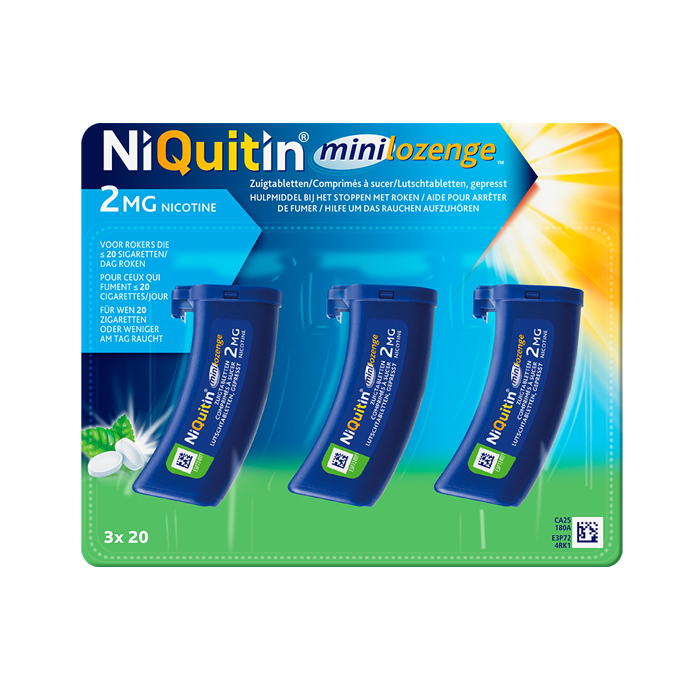 Image of NiQuitin Minilozenge 2mg Zuigtabletten Nicotine - 60 stuks 