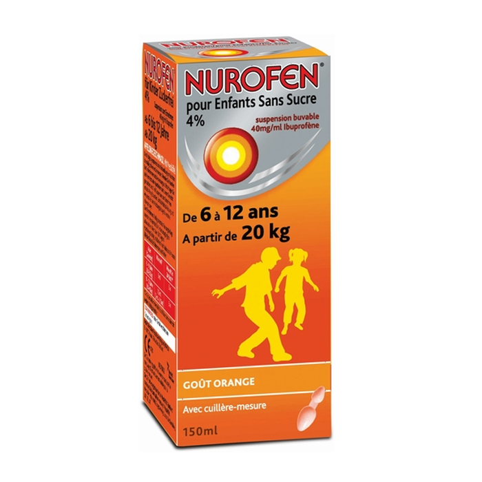 Image of Nurofen Kind 4% Suikervrije Orale Suspensie Sinaas 150ml 