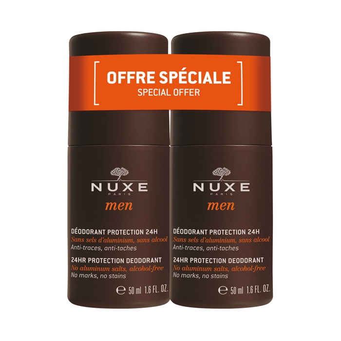 Image of Nuxe Men Deo Roller 24u Bescherming Promo 2x50ml 