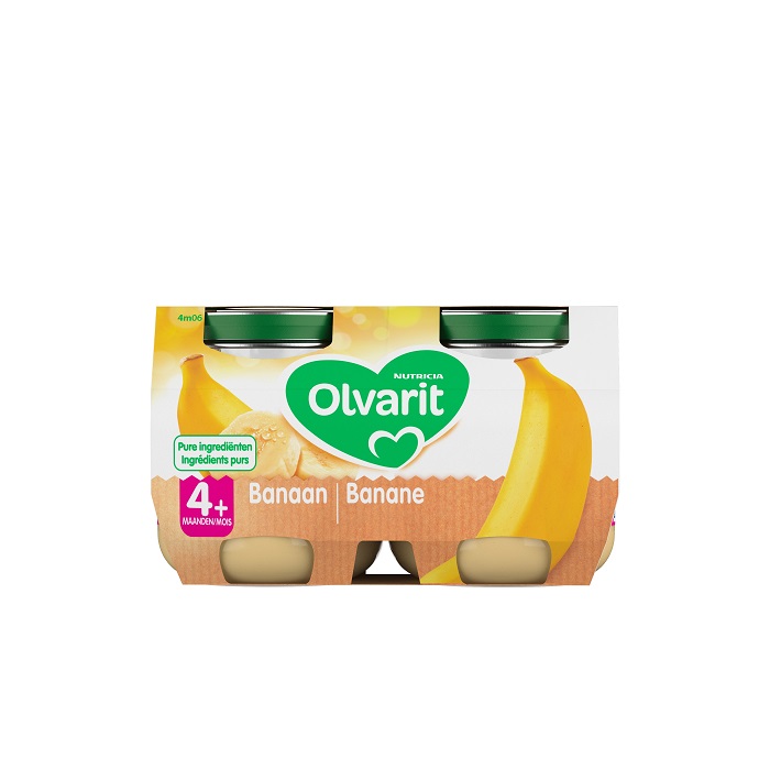 Image of Olvarit Fruitpotje Banaan 4M+ 2x125g 