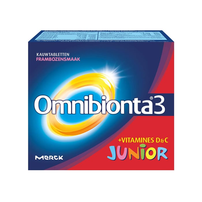 Image of Omnibionta3 Junior Framboos 30 Kauwtabletten 