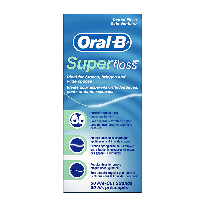 Image of Oral-B Super Floss Munt Waxed 50 Stuks