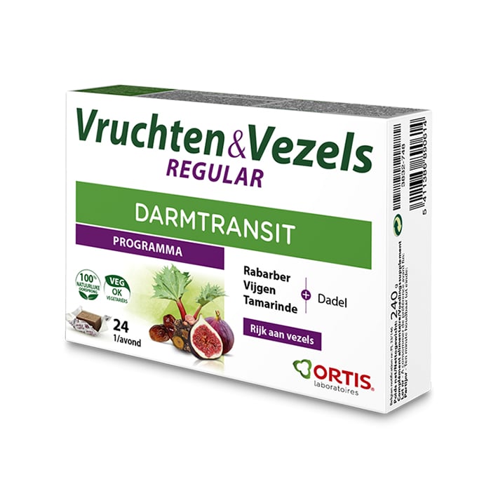 Image of Ortis Vruchten &amp; Vezels Regular Darmtransit 24 Blokjes