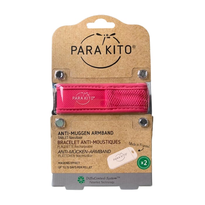 Image of Para&#039;kito Anti-Muggen Armband Roze + 2 Navullingen 