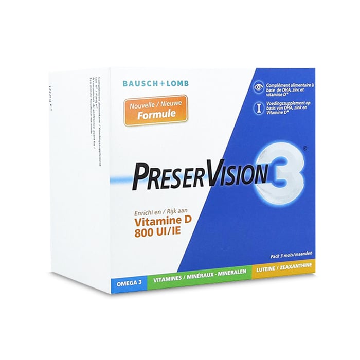 Image of Preservision 3 + Vitamine D3 180 Capsules NF 