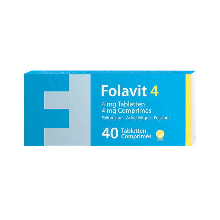 Image of Folavit 4mg Foliumzuur 40 Tabletten NF 