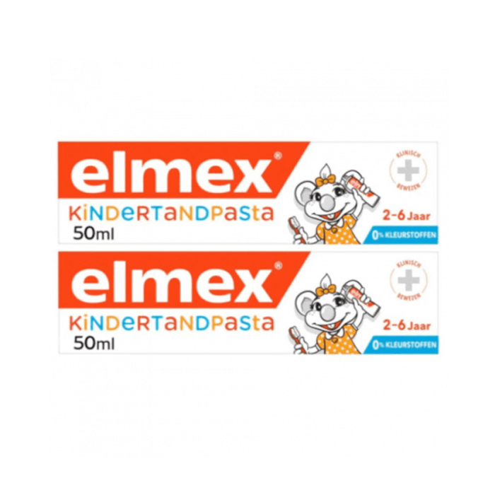 Image of Elmex Kindertandpasta 2-6 Jaar Duo Promo 2x50ml