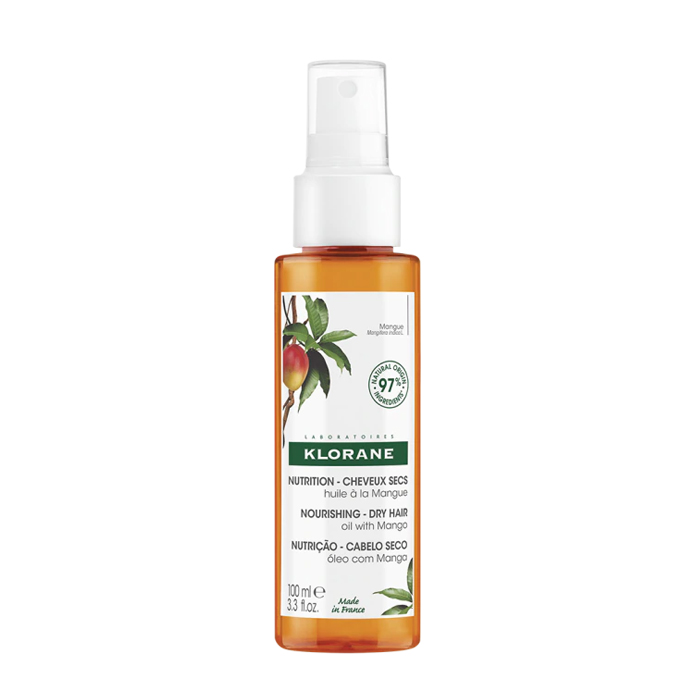 Image of Klorane Beschermende Haarolie Mango - Droog Haar 100ml