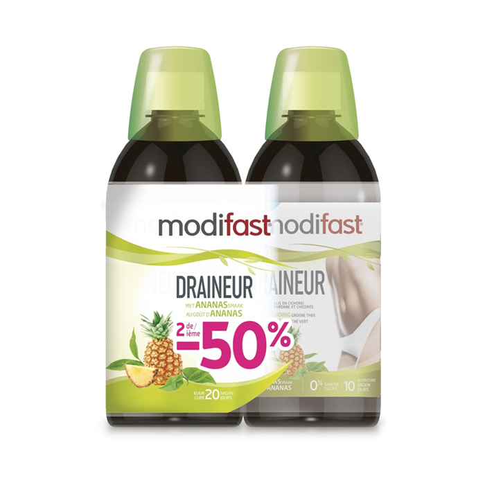 Image of Modifast Draineur Ananas 2x500ml Promo 2de -50%