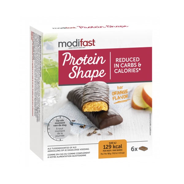 Image of Modifast Protein Shape Reep Pure Chocolade/ Sinaasappel 6x31g