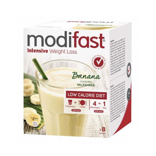 Image of Modifast Intensive Milkshake Banaan 8x55g