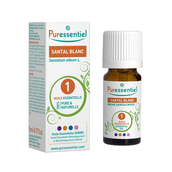 Image of Puressentiel Wit Sandelhout Bio Essentiële Olie 5ml 