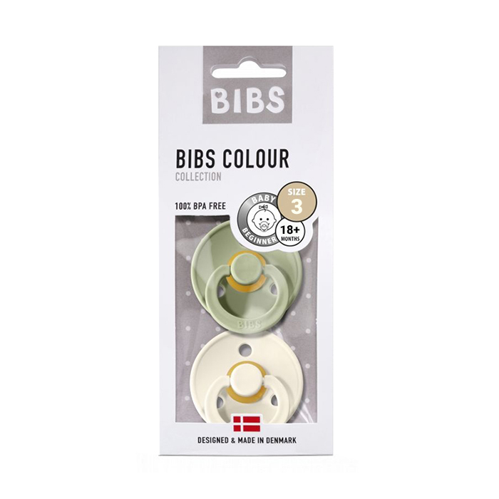 Image of Bibs Fopspeen Duo Sage/ Ivory +18M 2 Stuks 