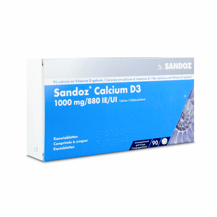 Image of Sandoz Calcium D3 1000 Mg/880IE 90 Kauwtabletten