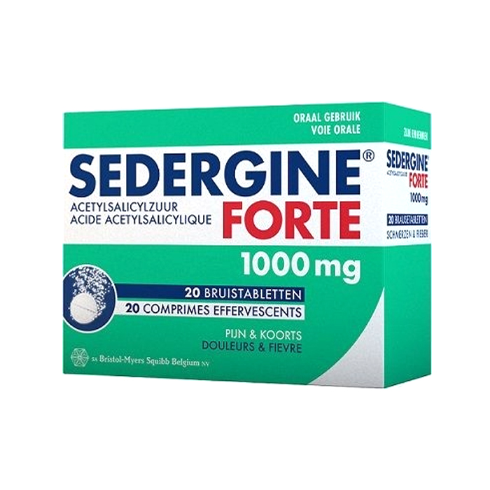 Image of Sedergine Forte 1000mg 20 Bruistabletten 