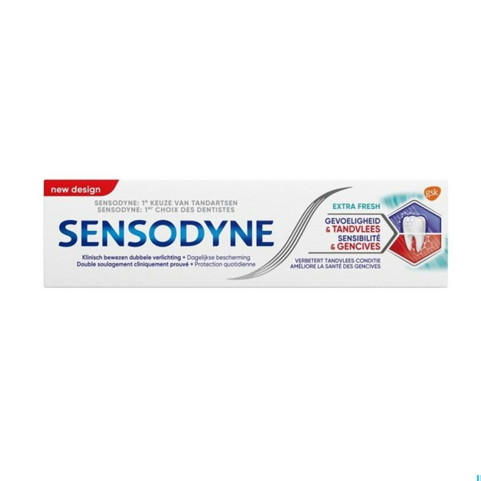 Image of Sensodyne Gevoeligheid &amp; Tandvlees Extra Fresh Tandpasta 75ml 