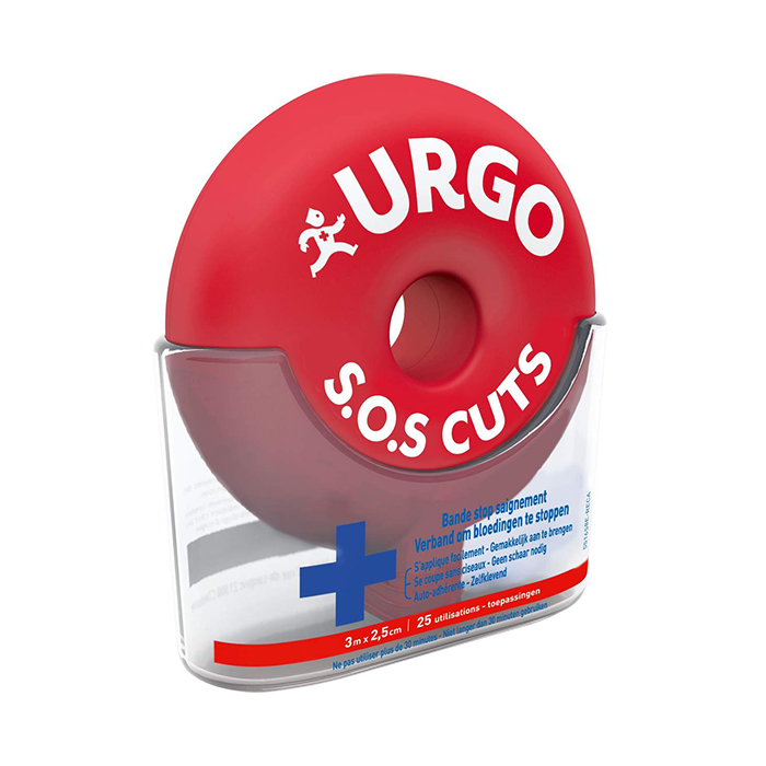 Image of Urgo SOS Cuts - Zelfklevend Verband 3m x 2,5cm 