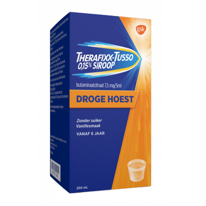 Image of Therafixx-tusso 0,15% Siroop Droge Hoest 200ml