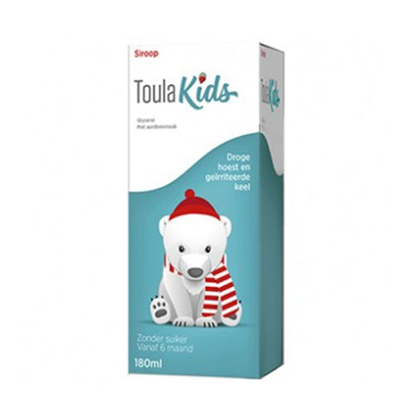 Image of ToulaKids Droge Hoest &amp; Geïrriteerde Keel Siroop 180ml 