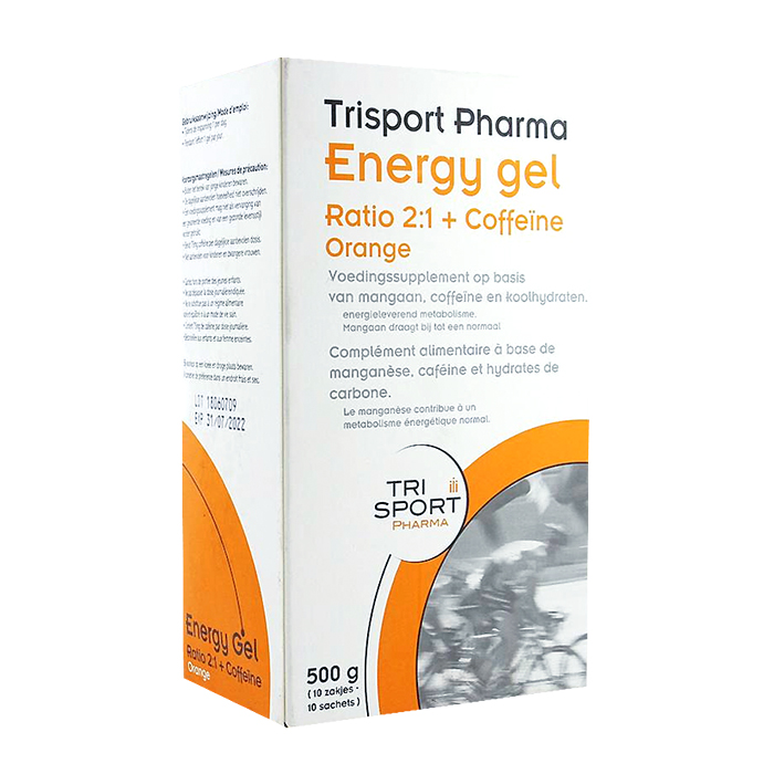 Image of Trisport Pharma Ratio 2:1 Energy Gel + Coffeine Orange 10x50g 