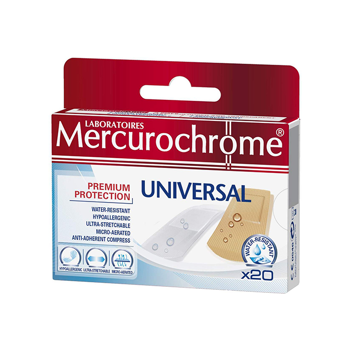 Image of Mercurochrome Universal Pleisters 20 Stuks