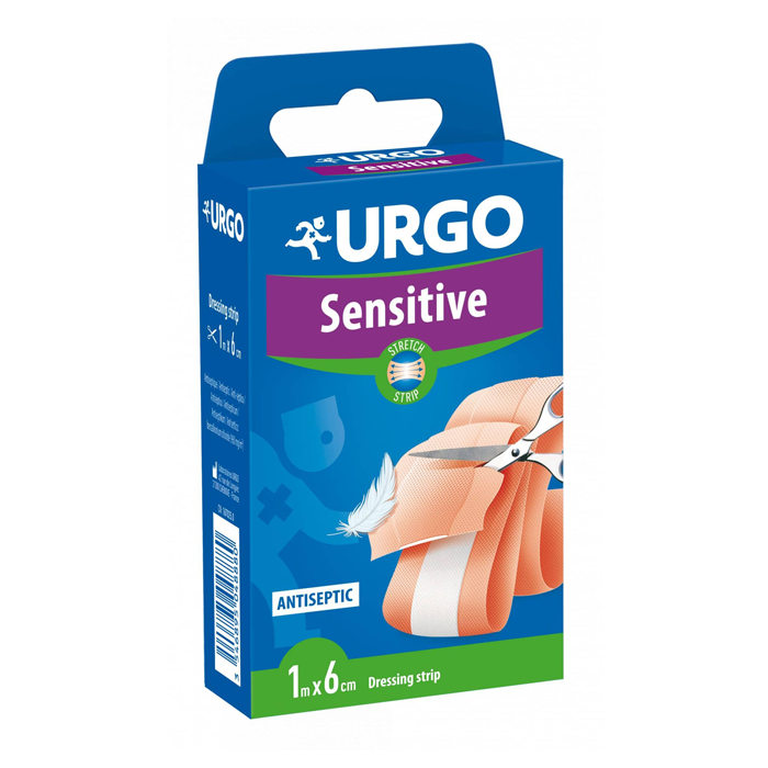 Image of Urgo Sensitive Stretch Pleister - 1mx6cm - 1 Stuk 