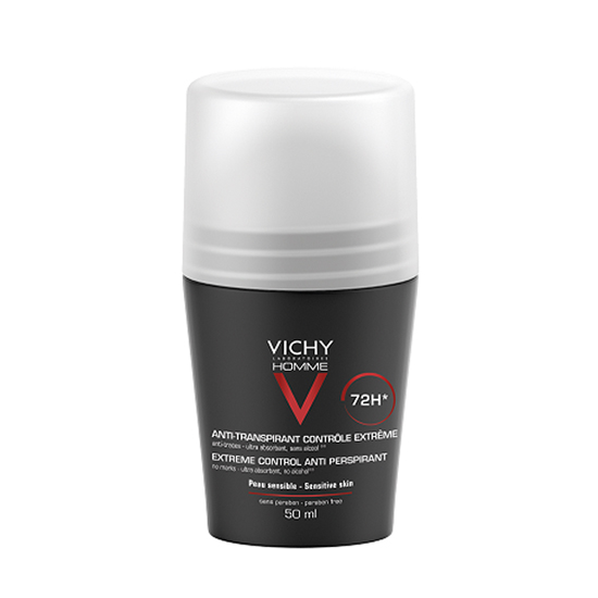Image of Vichy Homme Deodorant Roller 72u 50ml