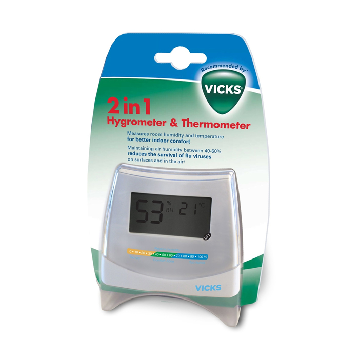 Image of Vicks Hygrometer &amp; Thermometer 2-In-1 1 Stuk 