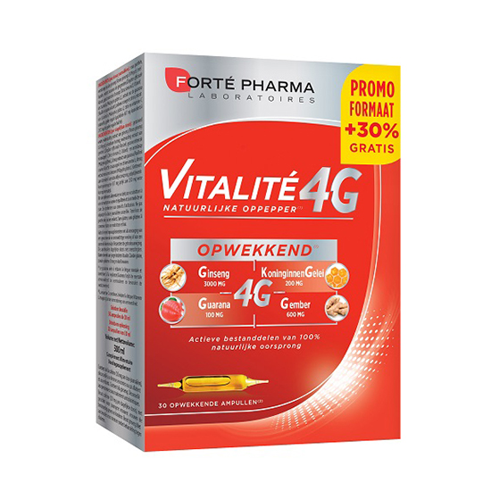 Image of Forté Pharma Vitalité 4G 30 Ampoules Promo + 30% GRATIS