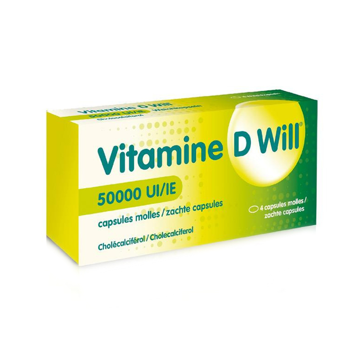 Image of Vitamine D Will 50000IE 4 Zachte Capsules