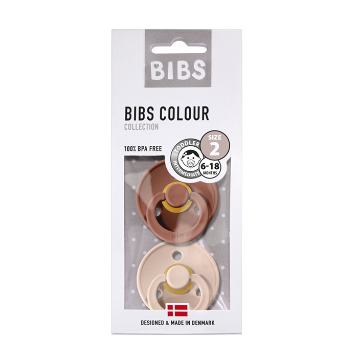 Image of Bibs Fopspeen Duo Woodchuck/ Blush 6-18M 2 Stuks 