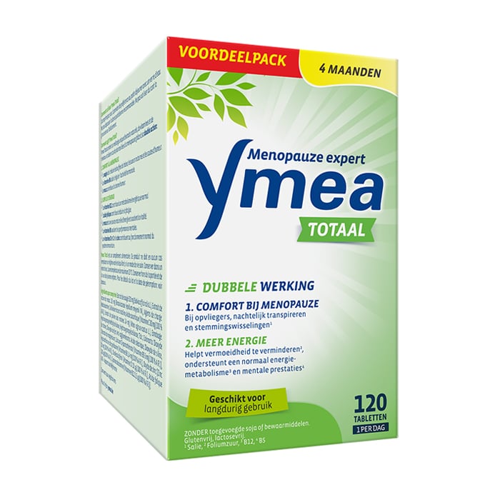 Image of Ymea Totaal - Menopauze - Tegen opvliegers &amp; vermoeidheid 120 Tabletten 